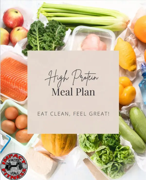 High protein meal plan with fresh food.