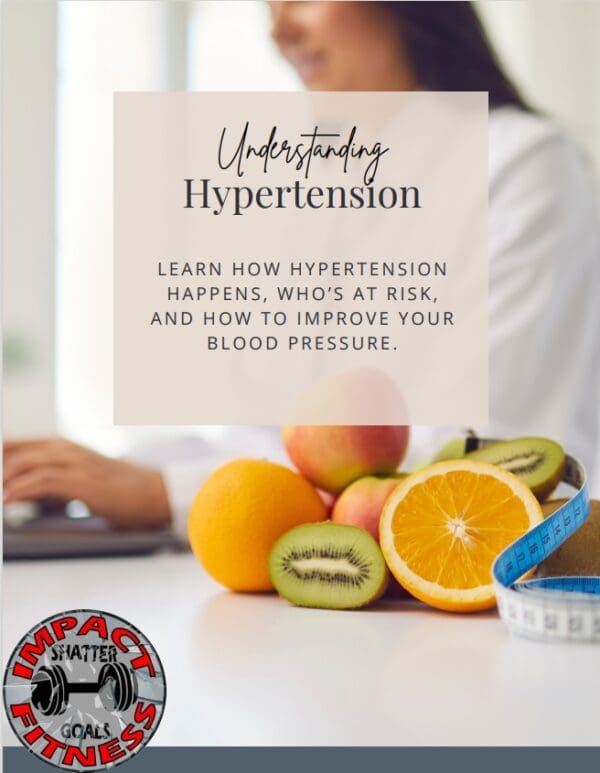 Understanding hypertension, fruits, measuring tape.