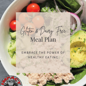 Gluten & dairy free meal plan with salad.