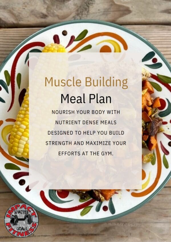 Plate of food for muscle building.