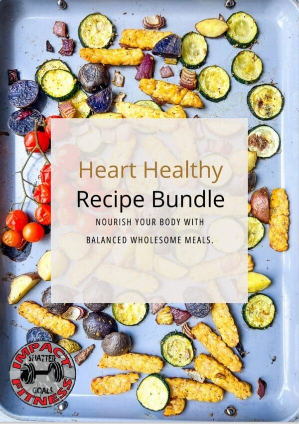 Heart healthy recipe bundle on tray.