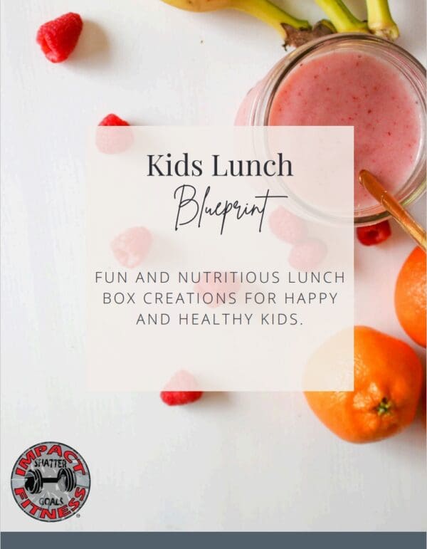 Kids lunch ideas with fruit and smoothie.