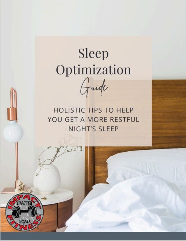 Sleep optimization guide with a bed.