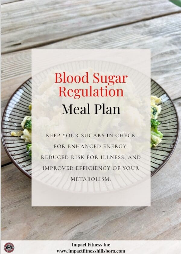 Blood sugar regulation meal plan.